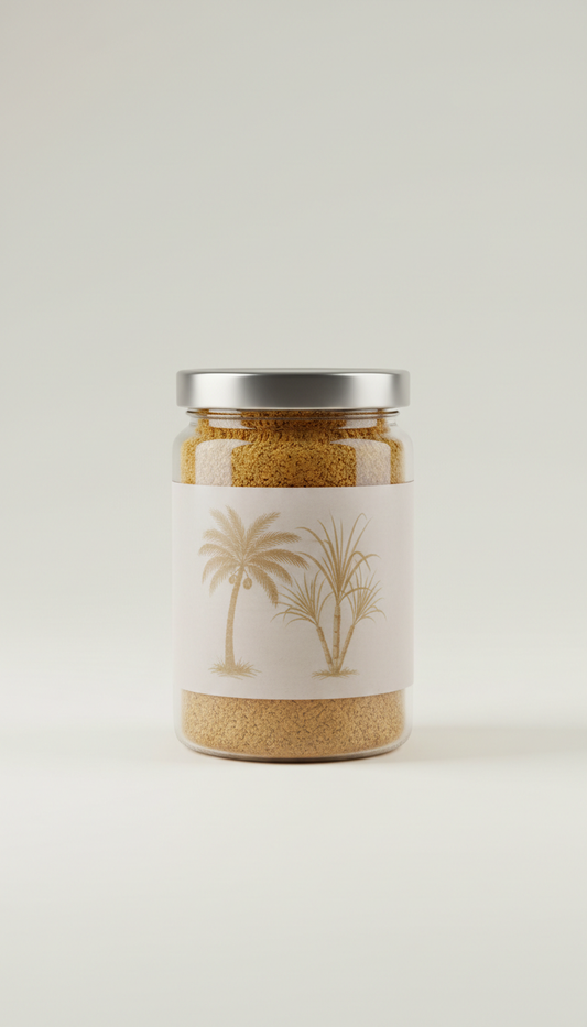 Organic Jaggery Powder Glass Jar